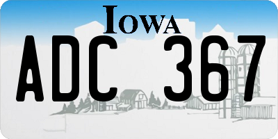 IA license plate ADC367