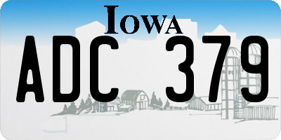 IA license plate ADC379