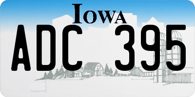 IA license plate ADC395