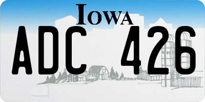 IA license plate ADC426
