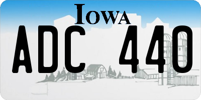 IA license plate ADC440