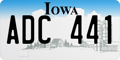 IA license plate ADC441
