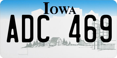IA license plate ADC469