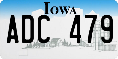 IA license plate ADC479