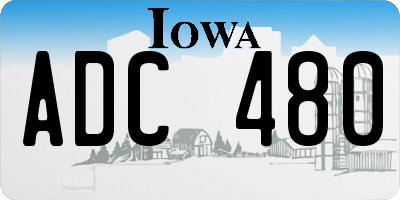 IA license plate ADC480