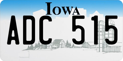 IA license plate ADC515