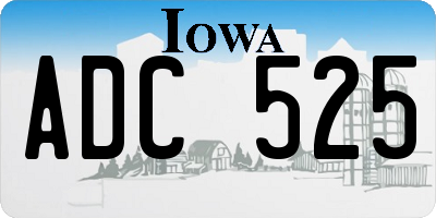 IA license plate ADC525