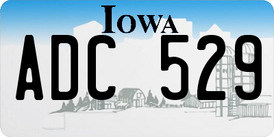 IA license plate ADC529