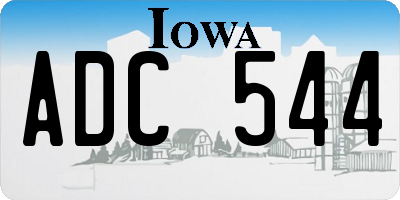 IA license plate ADC544