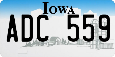 IA license plate ADC559