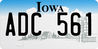 IA license plate ADC561
