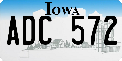IA license plate ADC572