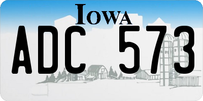 IA license plate ADC573