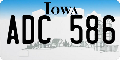IA license plate ADC586