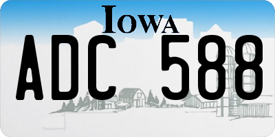 IA license plate ADC588