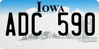 IA license plate ADC590