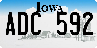 IA license plate ADC592