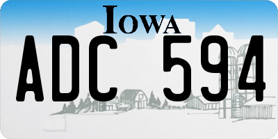 IA license plate ADC594