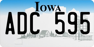 IA license plate ADC595