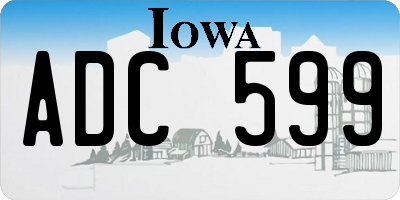 IA license plate ADC599