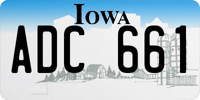 IA license plate ADC661