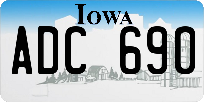IA license plate ADC690