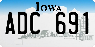 IA license plate ADC691