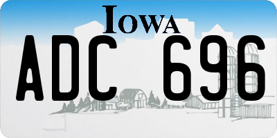 IA license plate ADC696