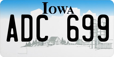 IA license plate ADC699