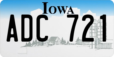 IA license plate ADC721