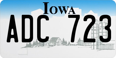IA license plate ADC723