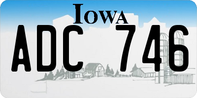 IA license plate ADC746