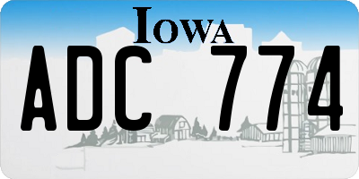 IA license plate ADC774