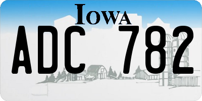 IA license plate ADC782