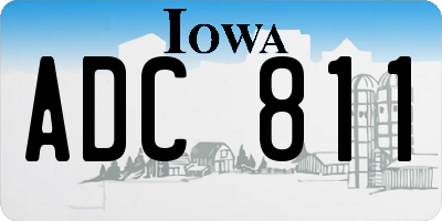 IA license plate ADC811