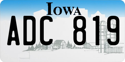 IA license plate ADC819