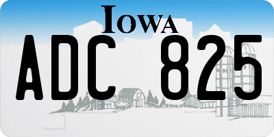 IA license plate ADC825