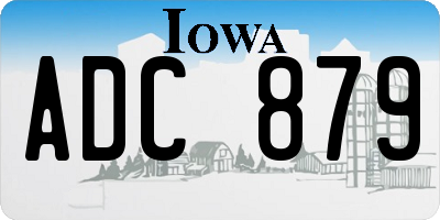 IA license plate ADC879