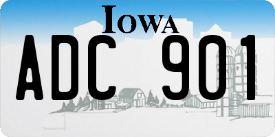 IA license plate ADC901