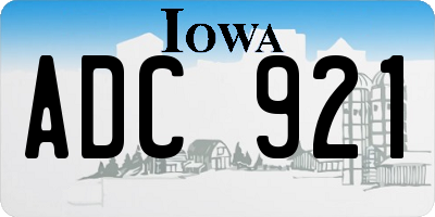 IA license plate ADC921
