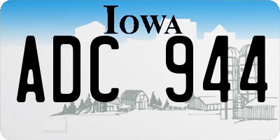 IA license plate ADC944