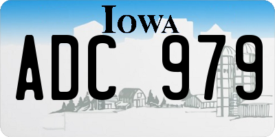 IA license plate ADC979