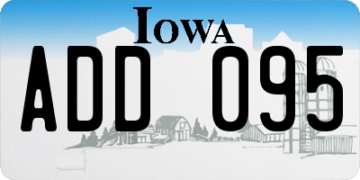 IA license plate ADD095