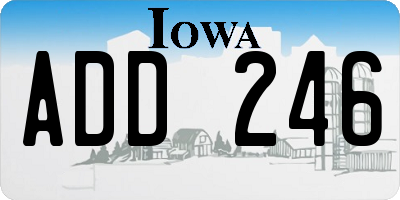 IA license plate ADD246
