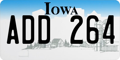 IA license plate ADD264