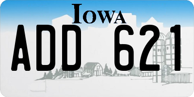 IA license plate ADD621