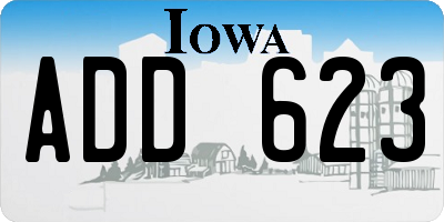 IA license plate ADD623