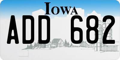 IA license plate ADD682