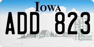 IA license plate ADD823