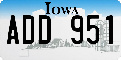 IA license plate ADD951